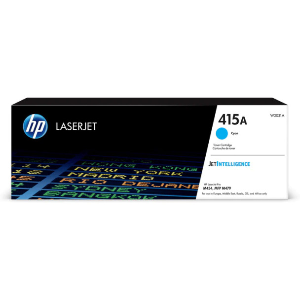 HP 415A Cyan LaserJet Toner Cartridge;2;100 pages