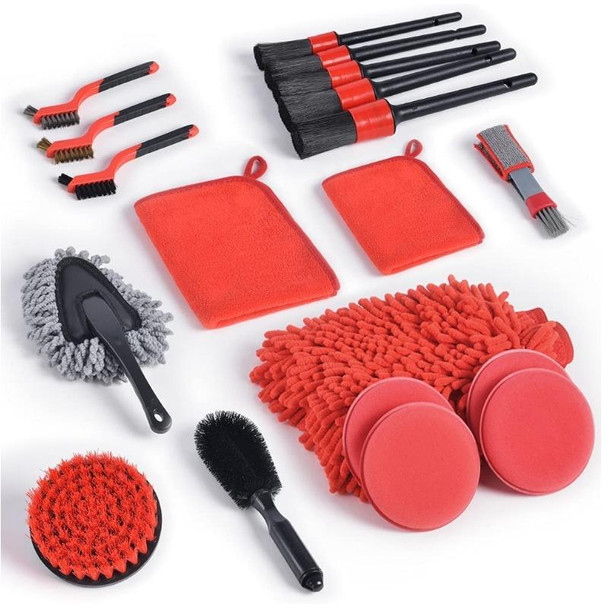 19 in 1  Car Wash Cleaning Brush Electric Drill Brush Head Cleaning Brush Tire Cleaning Brush