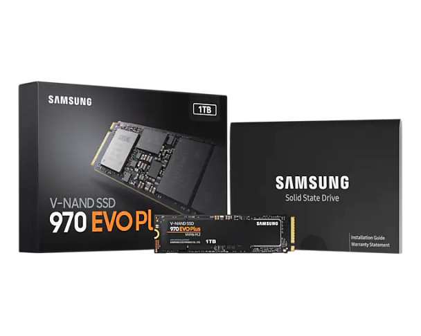 SAMSUNG 970 EVO Plus 1TB NVMe SSD - Read Speed up to 3500 MB/s; Write Speed to up 3300 MB/s 600 TBW; 1.5 M Hrs MTBF