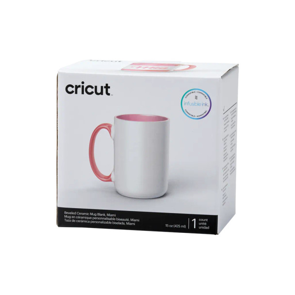 2009397 - Cricut 440ml Beveled Ceramic Mug Blank Miami 1pc