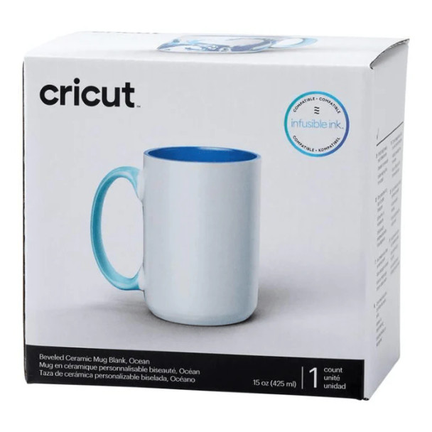 2009394 - Cricut 440ml Beveled Ceramic Mug Blank Ocean 1pc