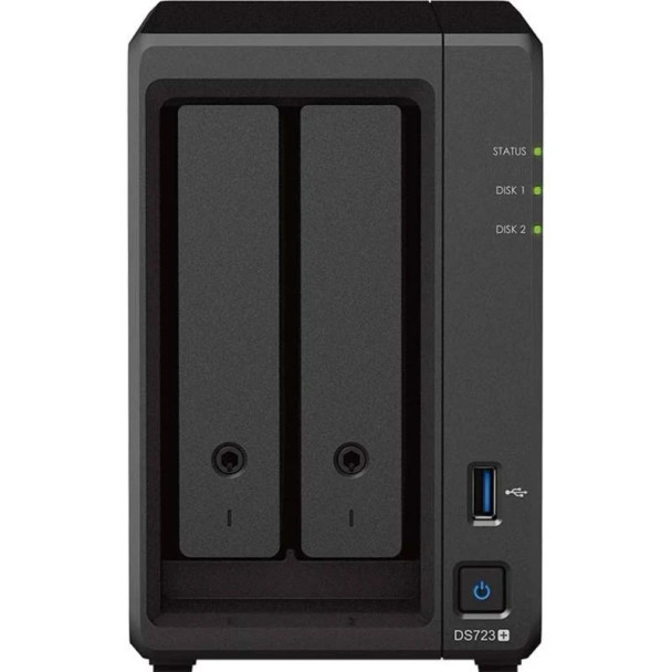 DiskStation 2 Bay NAS (up to 7-bay); 2 Core; 	2GB DDR4 RAM (upgragable to 32 GB)1 USB 3.0