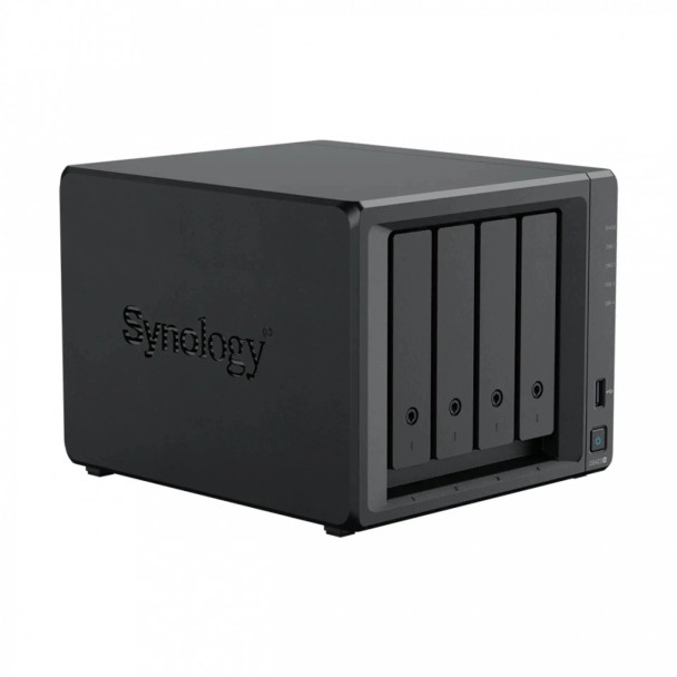 DiskStation 4 Bay NAS; Quad Core 2.0GHz; up to 72 TB of data; USB 3.2 Gen 1 Port