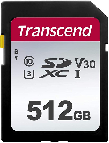 TRANSCEND 300S 512GB UHS-1 CLASS 10 U1 U3 V30 SDXC CARD -TLD