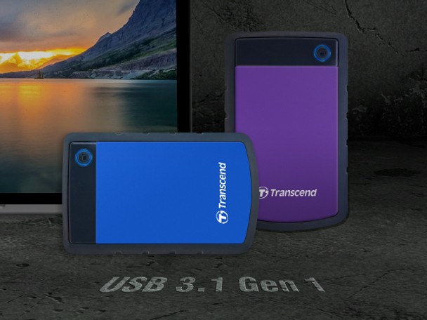 TRANSCEND 2TB USB3.1 RUGGED 2.5'' HDD - PURPLE