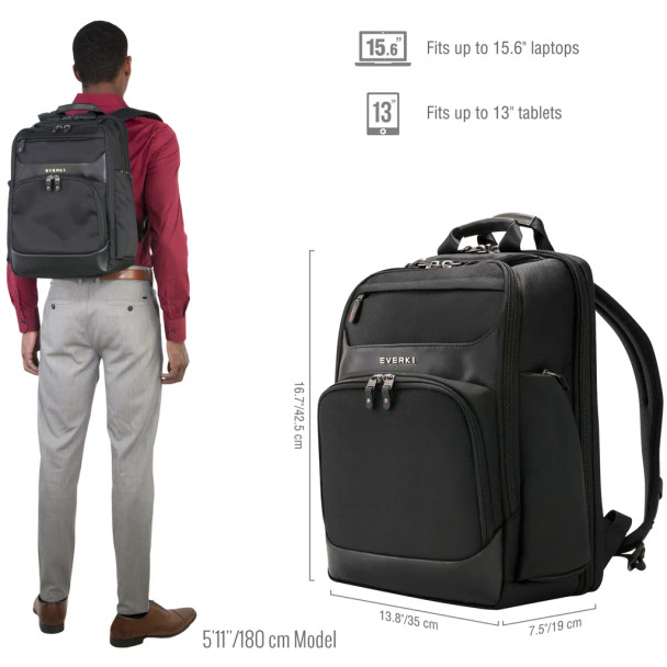 EVERKI EKP132 ONYX 15.6'' LAPTOP BACKPACK