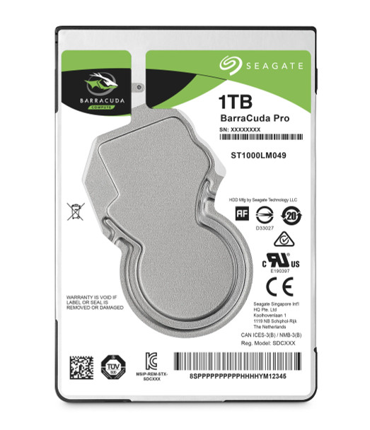 Seagate Barracuda Pro 1TB; 2.5'' Notebook Drive; SATA 6GB/s; RPM 7200; 128MB Cache