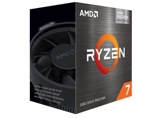 AMD CPU Desktop Ryzen 7 8C/16T 5700G (4.6GHz; 20MB;65W;AM4) box; with Wraith Stealth Cooler and Radeon Graphics