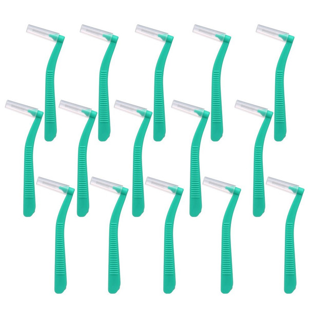 15Pcs Interdental Brush Tooth Floss Tooth Cleaning Tool L Shape Toothpick Dental Flosser Toothpick Cleaners