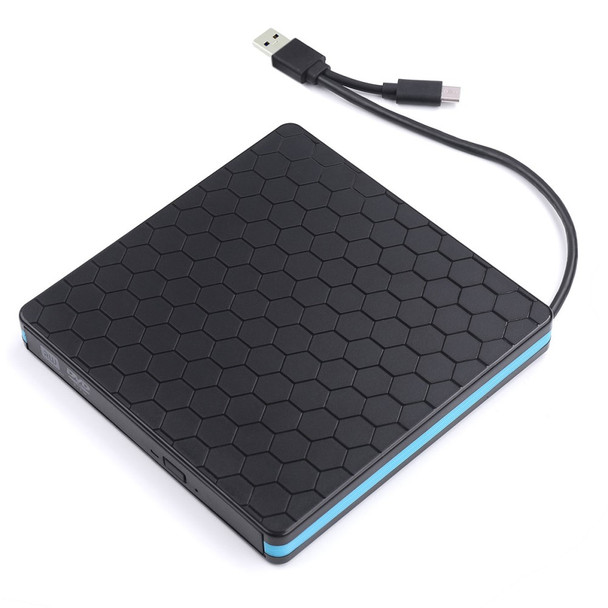 External CD DVD Drive Burner Player to USB 3.0 Type-C Portable Slim DVD/CD Rom RW Rewriter/Writer/Reader