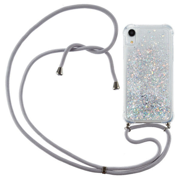 Glitter Powder Quicksand TPU Back Case for iPhone XR 6.1 inch - White