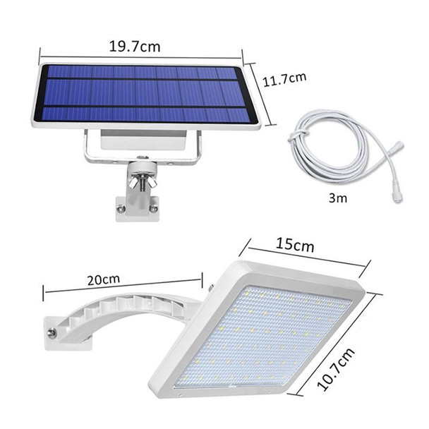 48 LED Detachable Solar Light IP65 Waterproof Outdoor Courtyard LED Street Lamp, Light Color:White Light(Black)