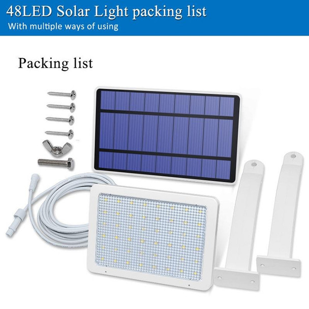 48 LED Detachable Solar Light IP65 Waterproof Outdoor Courtyard LED Street Lamp, Light Color:Warm Light(White)
