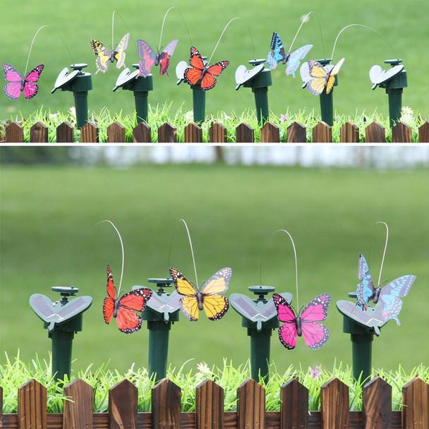 Solar Powered Electric Rotating Butterfly Hummingbird Decorative Fly Simulation Butterfly Pet Funny Toy Gardening Pastoral Decoration Toys