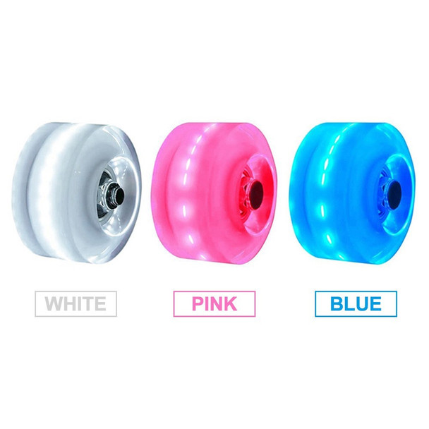 8Pcs Light Up Roller Skate Wheels Luminous Skateboard Wheels  78A PU Cushion Wheels Skateboard, Longboard, Cruiser - Pink