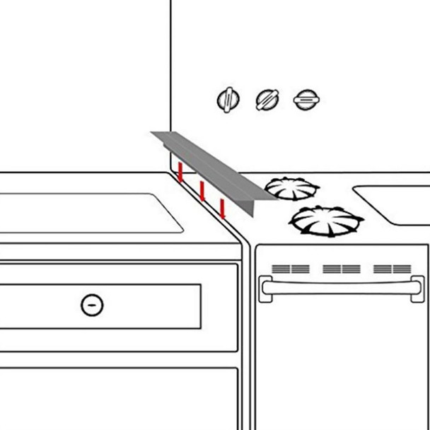 2 PCS 21 inches Gas Stove Slit Strip Antifouling Dustproof Waterproof Kitchen Sealing Strip (White)