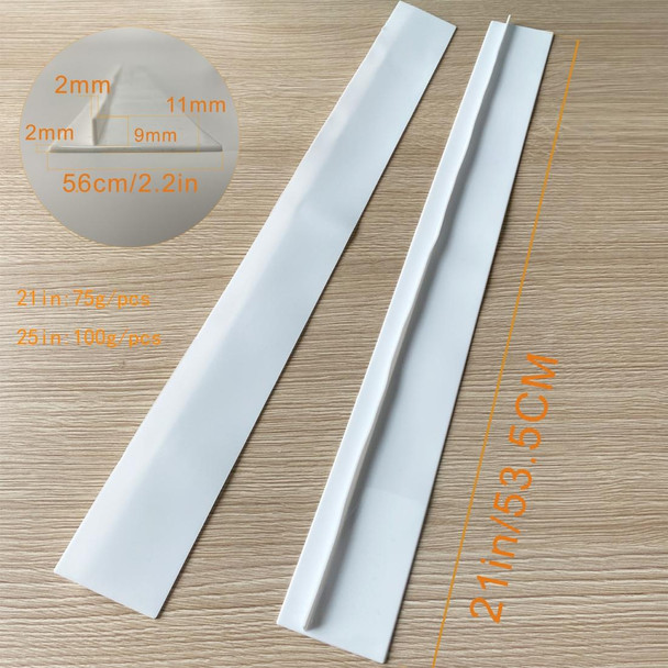 2 PCS 21 inches Gas Stove Slit Strip Antifouling Dustproof Waterproof Kitchen Sealing Strip (White)