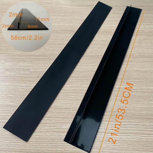 2 PCS 21 inches Gas Stove Slit Strip Antifouling Dustproof Waterproof Kitchen Sealing Strip (Black)
