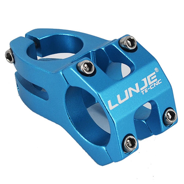 LUNJE XT-A089 Ultralight MTB Bike Stem Aluminum Alloy Bicycle Handlebar Stem, 31.8*45mm - Blue