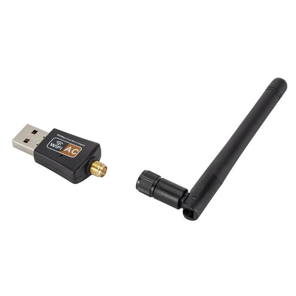 600Mbps 2.4GHz + 5Hz AC Dual Band USB WIFI Adapter with Antenna