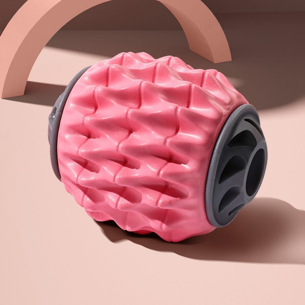 AMYUP Handheld Muscle Roller Cellulite Massager Release Myofascial Trigger Points Reduce Muscle Soreness Deep Tissue Massage Roller Tool for Tightness Calves, Leg, Arms, Shoulder - Pink/Black