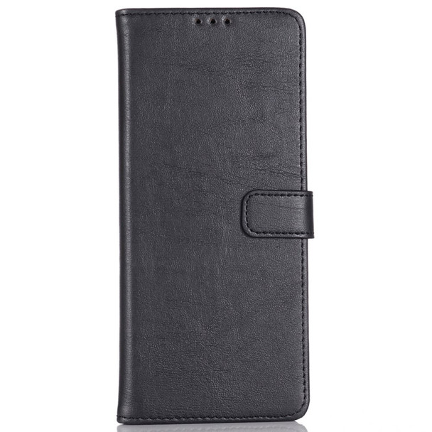 For Sony Xperia 1 IV 5G Anti-fall Vintage PU Leather Folio Flip Phone Cover Crazy Horse Texture Shockproof Wallet Stand Case - Black