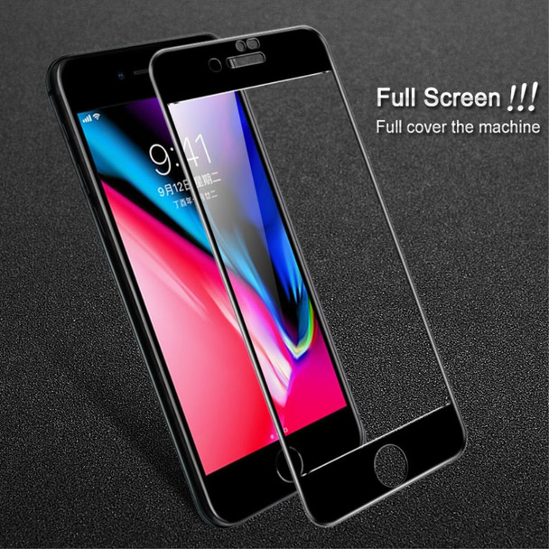 IMAK Pro+ Full Coverage Anti-explosion Tempered Glass Screen Protector for iPhone 7/8 4.7 inch/SE (2020)/SE (2022) - Black