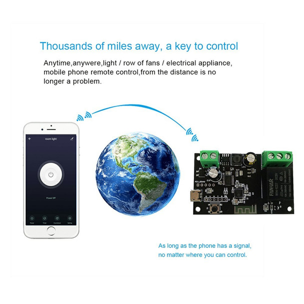 1 Channel WiFi Relay Tuya Smart Switch Module APP Remote Control DIY Inching Self-Locking Work with Alexa Google Home