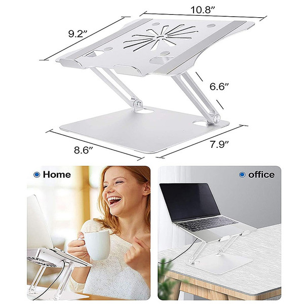 Foldable Laptop Cooler Angle Adjustable Stand Holder with Cooling Fan for 10-17.3inch Notebook