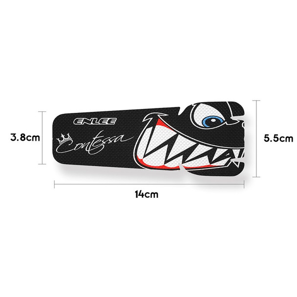 ENLEE EM2201 2Pcs Road Mountain Bike Crank Protective Sticker + 2Pcs Handlebar Sticker Bicycle Decor Stickers Set - Shark