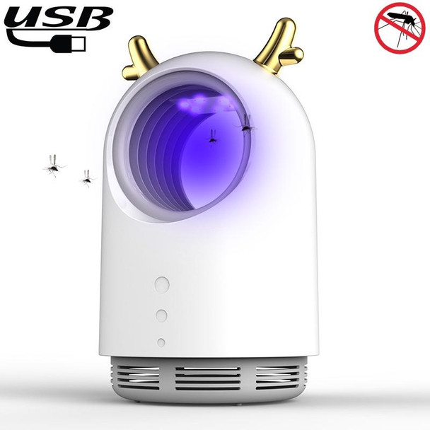 169 Deer Style USB Photocatalyst Mosquito Killer Light Fly Killer Insect Repellent(White)