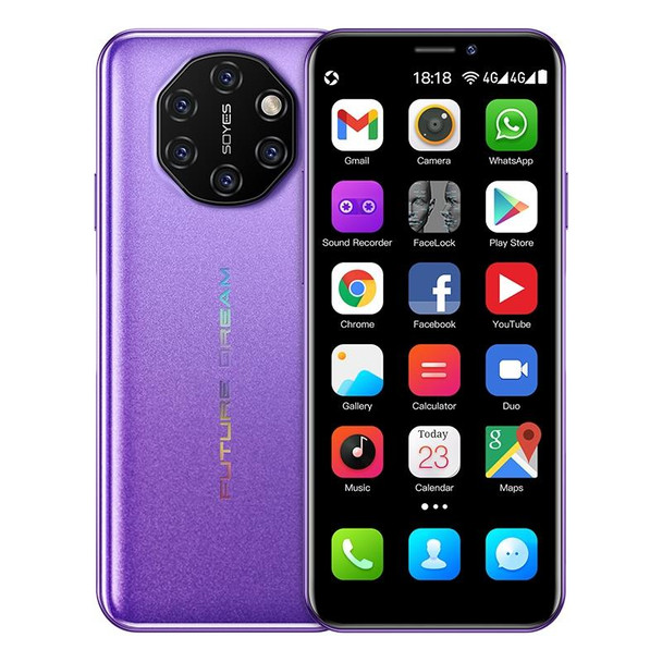 SOYES S10i, 3GB+64GB, Fingerprint Identification, 3.46 inch Android 6.0 MTK6737V/WA Quad Core up to 1.1GHz, Dual SIM, Bluetooth, WiFi, GPS, Network: 4G (Purple)