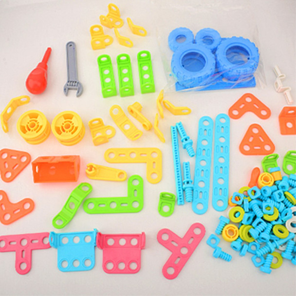 7760 6-in-1 Kids DIY Screwing Assemble Engineering Vehicle Car Model Toy Children Educational Toy