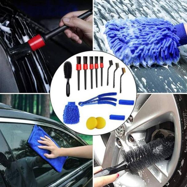 15 PCS / Set Car Cleaning Brush Wax Sponge Car Wash Tool Brush