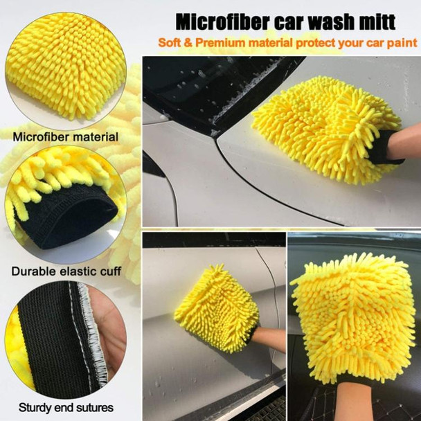 11 PCS / Set Soft Detail Brush Waterproof Car Wash Gloves