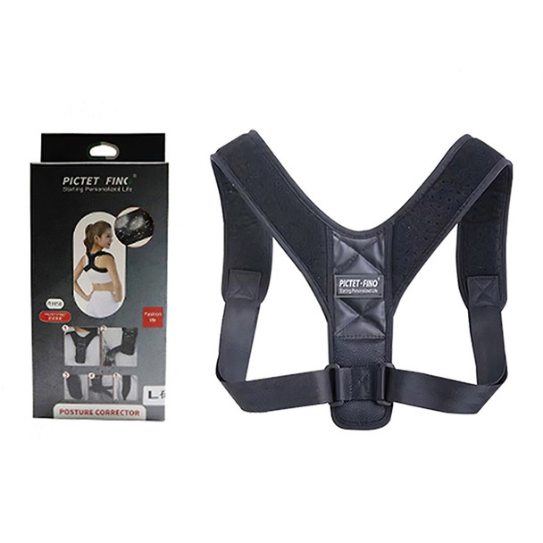 PICTET.FINO RH58 Adjustable Spine Back Brace Posture Corrector Men Women Posture Correction Lumbar Support Belt - Black, S