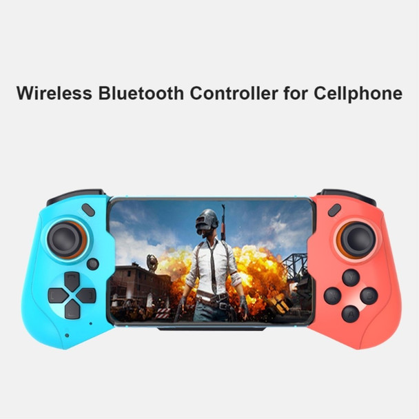 MOCUTE 060 Bluetooth Wireless Retractable Gamepad Game Joystick Controller for Android/iOS Mobile Phone - Blue/Red