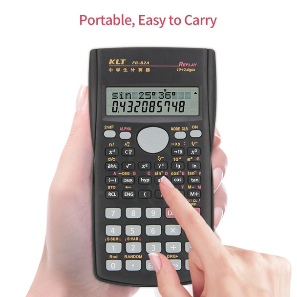 Portable Multifunctional Scientific Calculator 2 Line LCD Display 240 Functions Calculating Tools