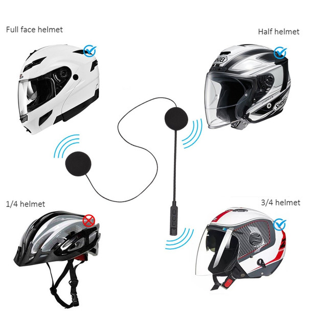 Wireless BT Headphones Motorbike Intercom Helmet Sports Headset with HD Microphone for Motorcycle