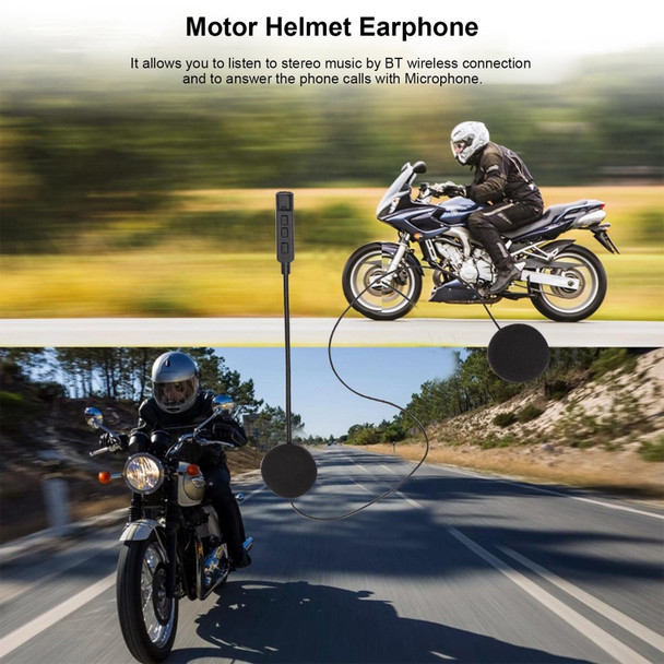 Wireless BT Headphones Motorbike Intercom Helmet Sports Headset with HD Microphone for Motorcycle
