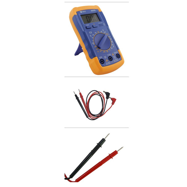 BEST BST-B830L LCD Display Digital Multimeter Handheld AC / DC Tester - Blue + Orange