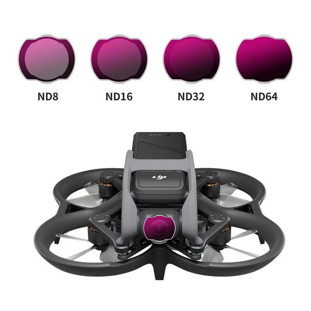 STARTRC 1111236 Anti-Scratch ND Filters Set for DJI Avata Lightweight Lens Filter, ND8 / 16 / 32 / 64 Filters for Drone Camera