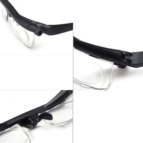 Adjustable Strength Lens Reading Myopia Glasses Eyewear Variable Focus Vision for -6.00D to +3.00D