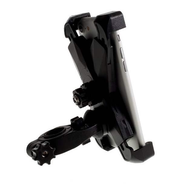 PH-666 Universal Bike Mount Rotating Bicycle Handlebar Cell Phone Holder Cradle - Black