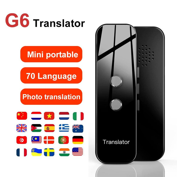 G6 Portable Instant Real Time Voice Translator Multi Language Voice Personal Travel Assistant Translator(Gray)