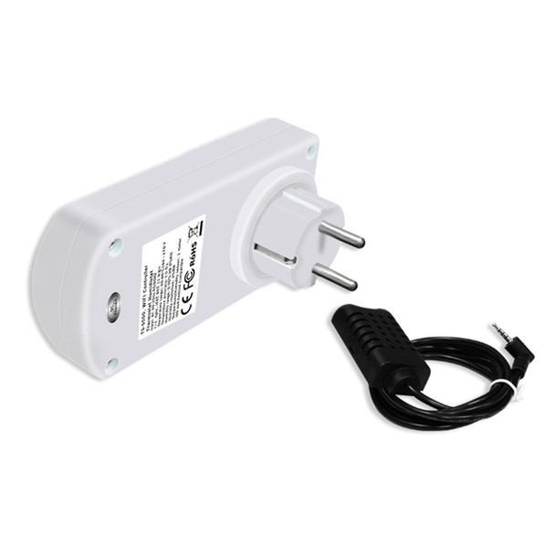 WiFi Controller Temperature Humidity Sensor Smart Remote Control Timing Switch Socket - EU Plug
