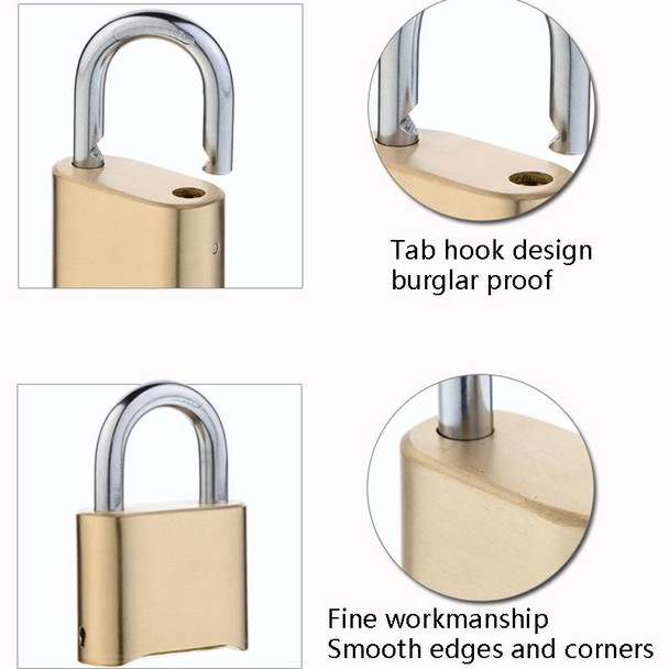 Brass Large Long Warehouse Door Logistics 4 Bit Password Lock