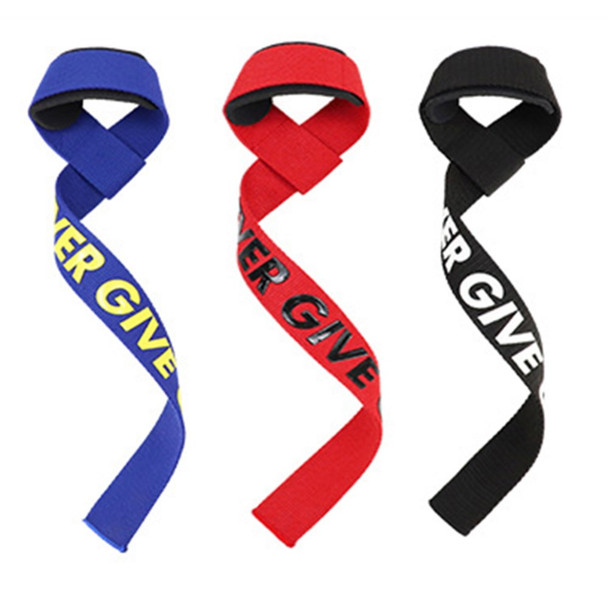 1 Pair Padded Lifting Wrist Straps for Weightlifting Deadlift Crossfit Bodybuilding Powerlifting - Blue