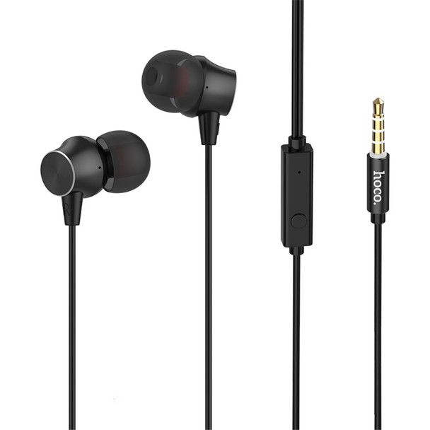 HOCO M51 Proper Sound Universal 3.5mm In-ear Wired Earphones with Mic - Black