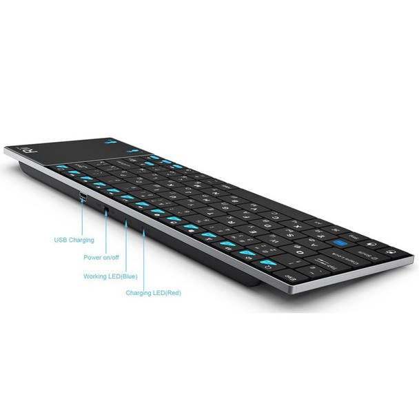 RII Mini K12 2.4GHz Wireless QWERTY Keyboard with Mouse Touchpad (CE/FCC)